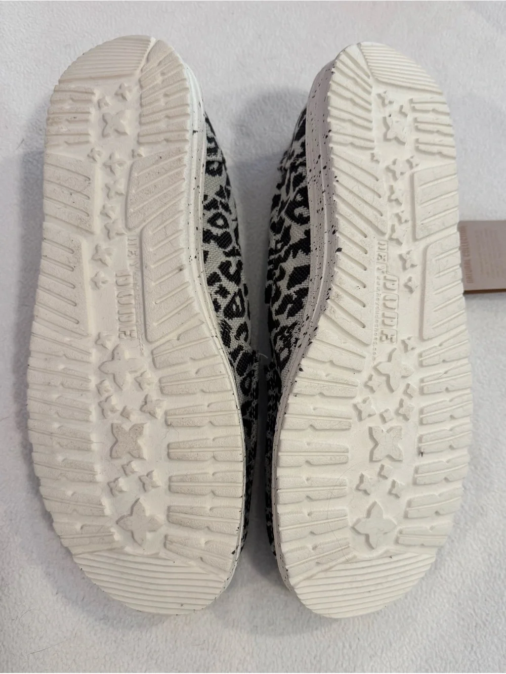 Hey Dude Dark Grey & White Cheetah Print Slip-Ons - Picture 6 of 7